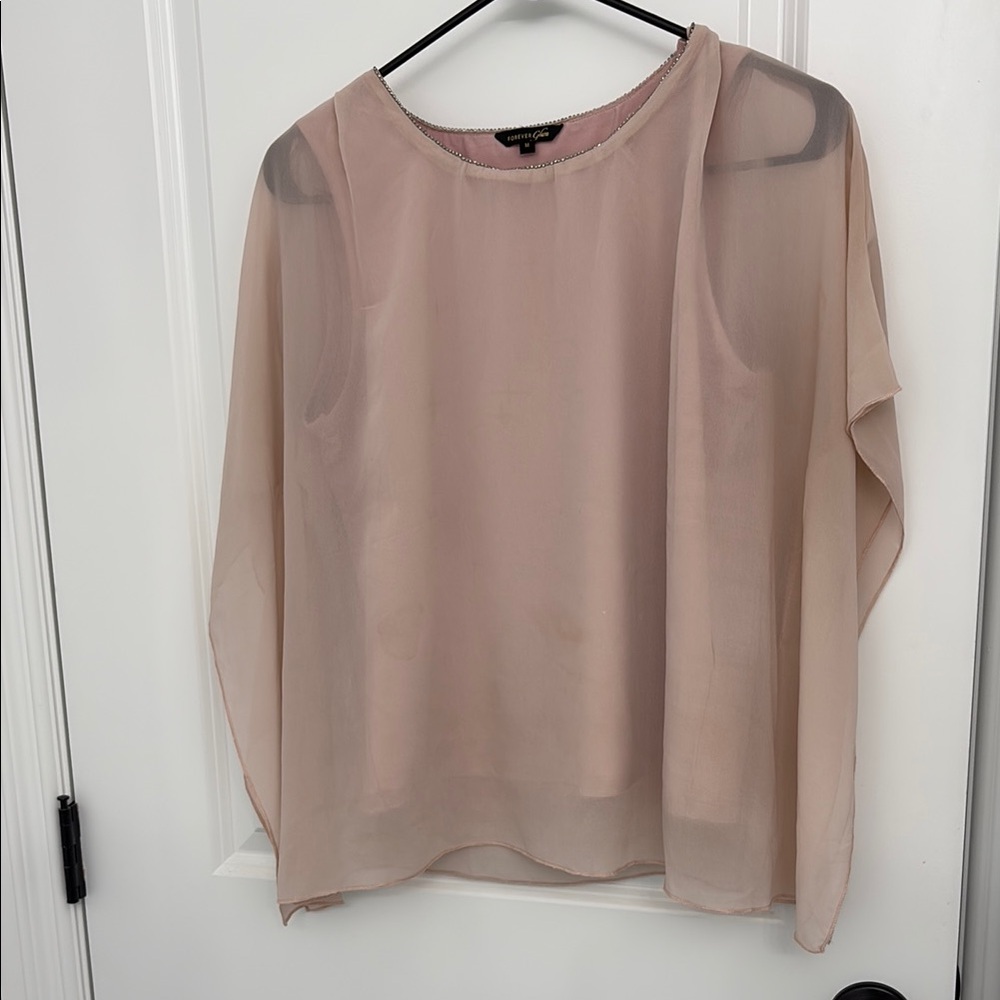 Elegant Pink Chiffon Top
